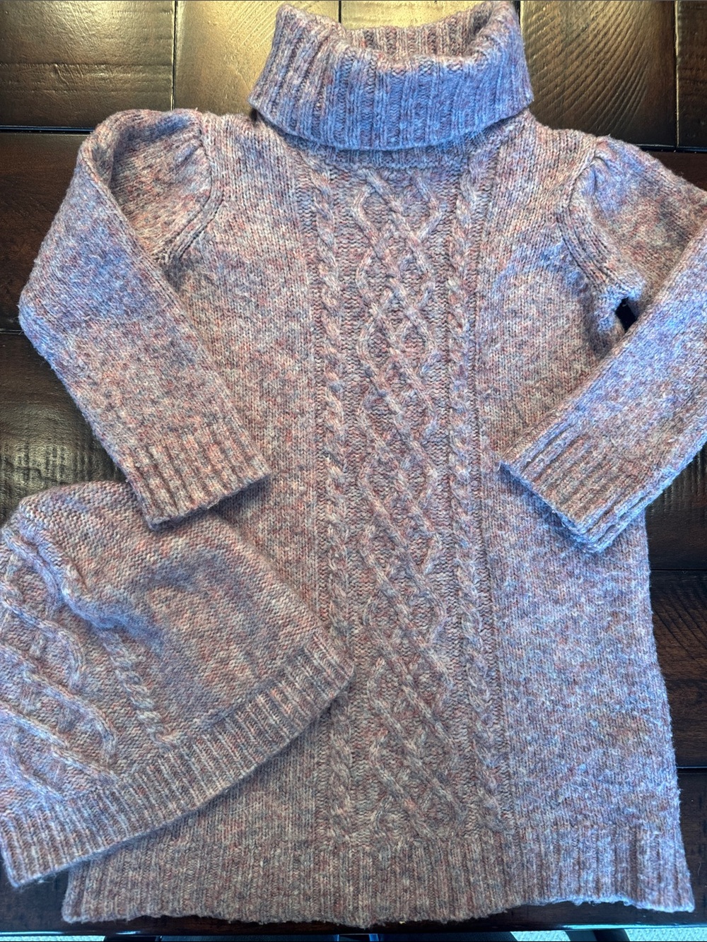 Janie and Jack Toddler Girls Marled Cable Knit Sweater Dress & Hat Set 2T